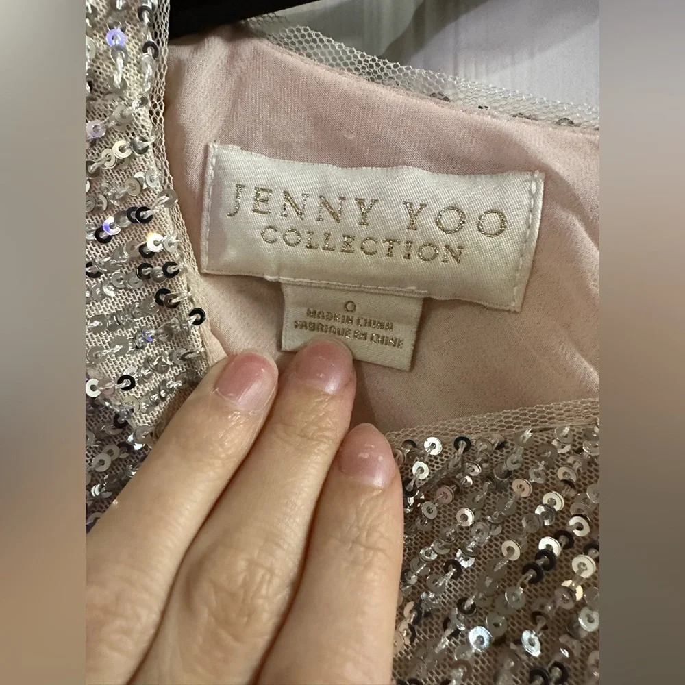NEW Jenny Yoo New Year’s Eve Angie Dress in Silver Nude New Year’s Eve Dress - Picture 7 of 11